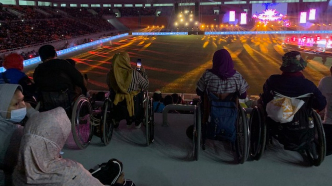 Penonton Disabilitas di HUT DKI Jakarta