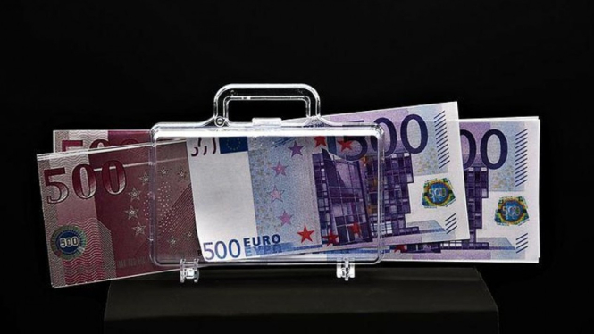 Ilustrasi mata uang euro.