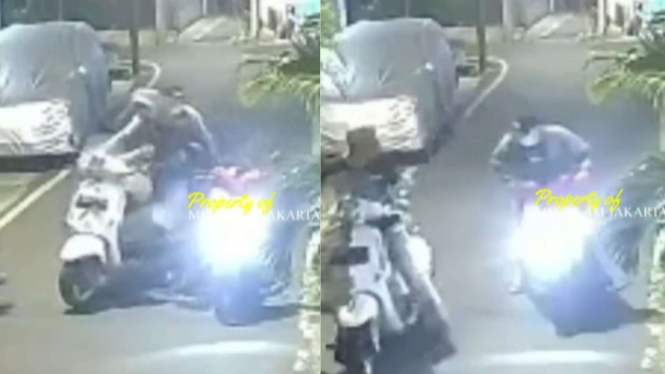 Aksi pencuri motor vespa di Kemayoran
