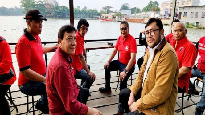 Sekjen PDIP Hasto Kristiyanto berdialog dengan kader PDIP Kabupaten Bogor