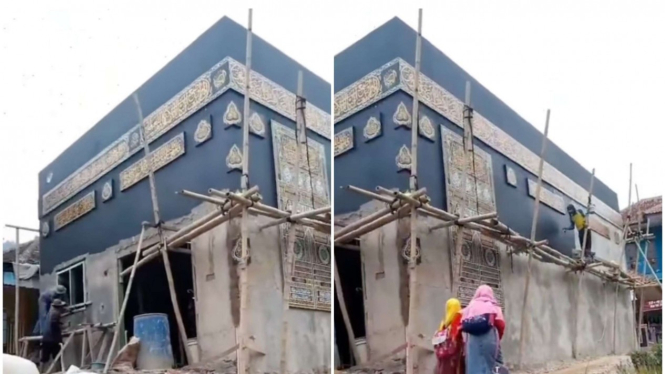 Pembangunan masjid menyerupai Kabah