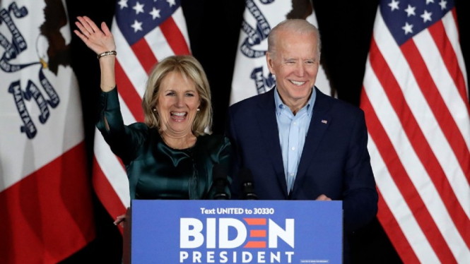 Presiden AS Joe Biden, dan istri Jill Biden.
