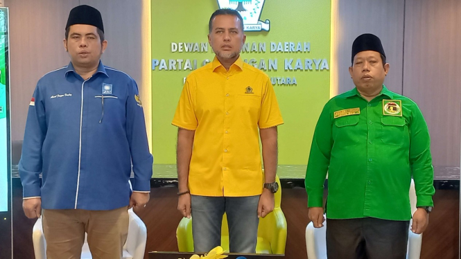 Para Ketua Partai dari KIB di Sumatera Utara