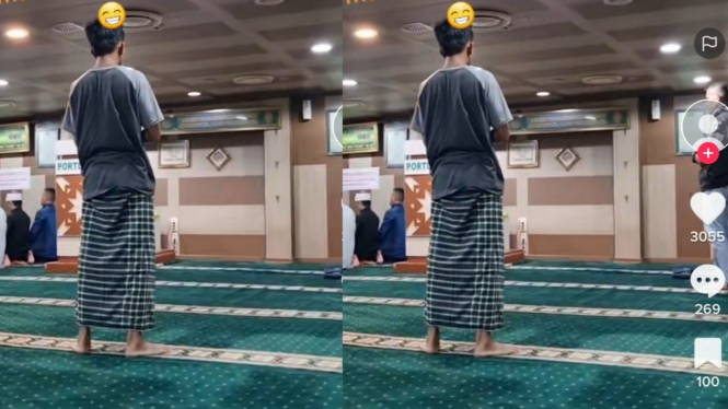 Jemaah salat berbeda arah kiblat