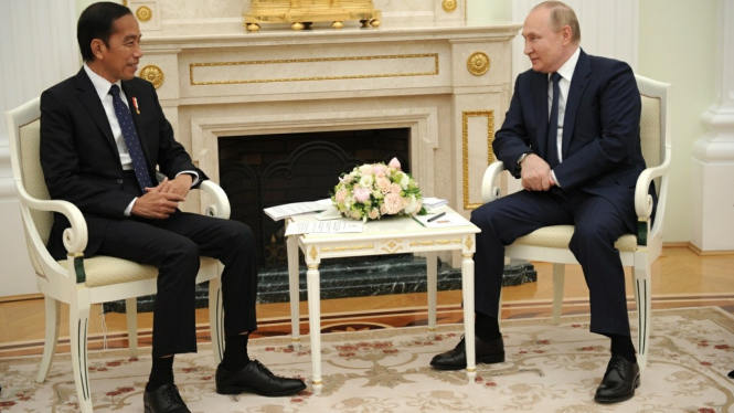 Presiden Jokowi dan Presiden Rusia Vladimir Putin