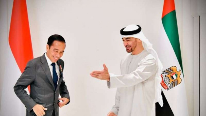 Presiden Jokowi dan Presiden UEA Sheikh Mohamed bin Zayed bin Sultan Al Nahyan