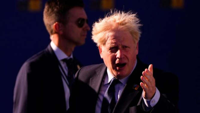 PM Inggris Boris Johnson saat di KTT NATO