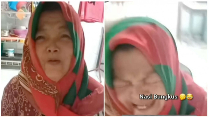 seorang nenek tertawa usai kecopetan 