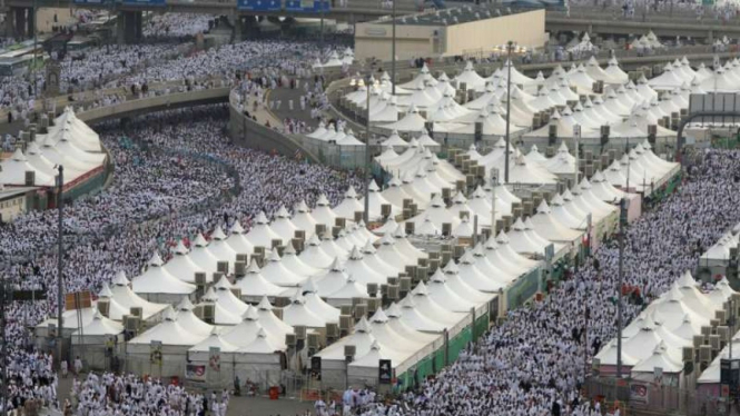 Para jamaah haji di Mekah, Arab Saudi.