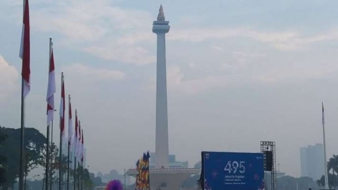 Kawasan Monumen Nasional (Monas) di Jakarta Pusat.