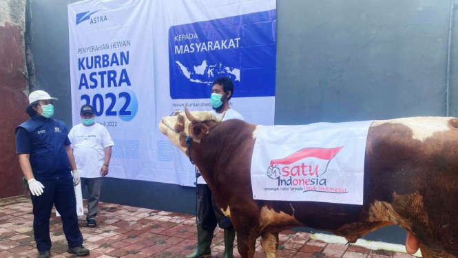 Penyerahan hewan kurban untuk masyarakat yang didistribuskan ke 34 provinsi di seluruh Indonesia hari ini (5/7).