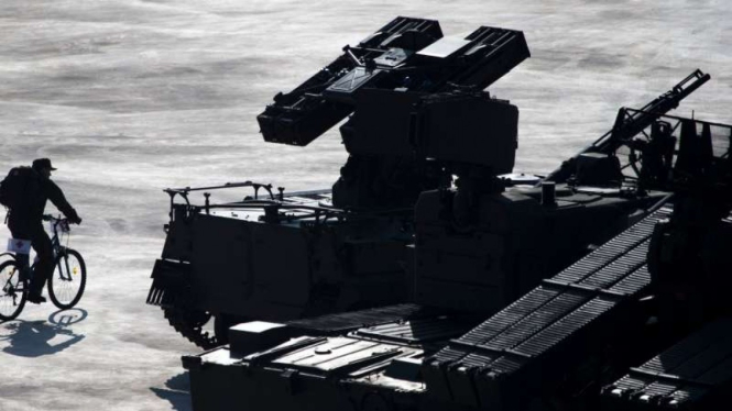 Sistem pertahanan antipesawat tempur milik Rusia jenis 9A34A Gurza