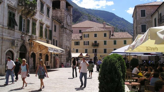 suasana kota Kotor, Montenegro