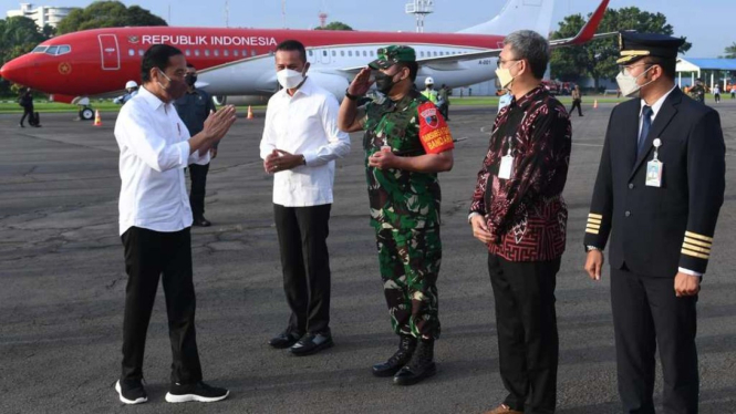 Presiden Jokowi dan Rombongan ke Nias dari Pangkalan Udara Soewondo Medan