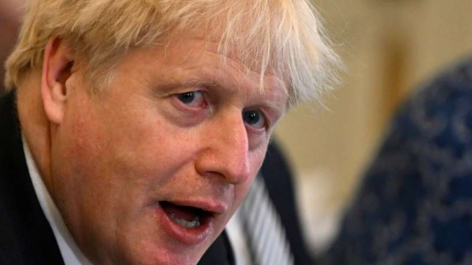 PM Inggris Boris Johnson saat berada di Downing Street, London