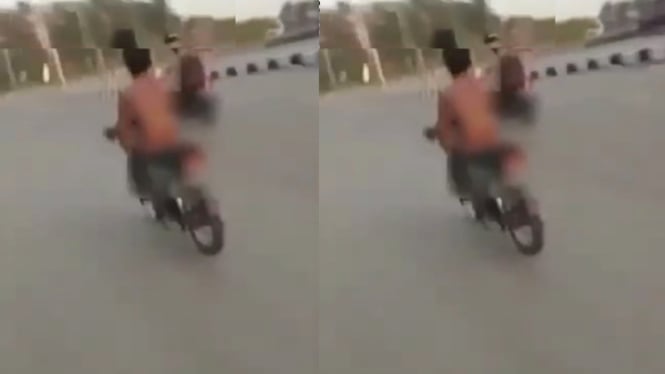 Viral Video Anak Laki-laki Naik Motor Telanjang 