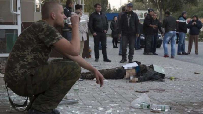 VIVA Militer: Mayat warga sipil Ukraina di Donbas, Oblast Donetsk