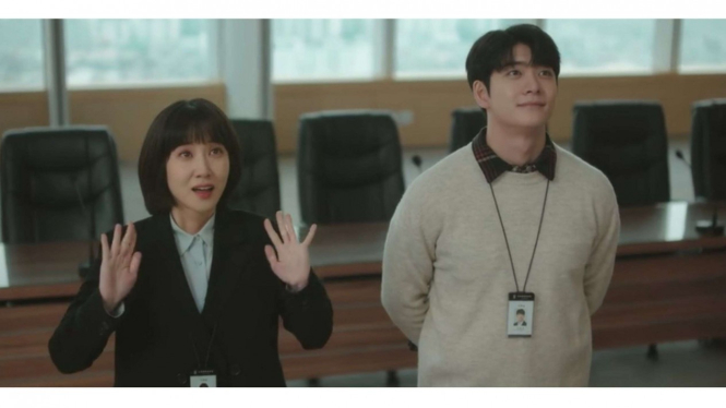 Park Eun Bin dan Kang Tae Oh dalam drakor Extraordinary Attorney Woo 