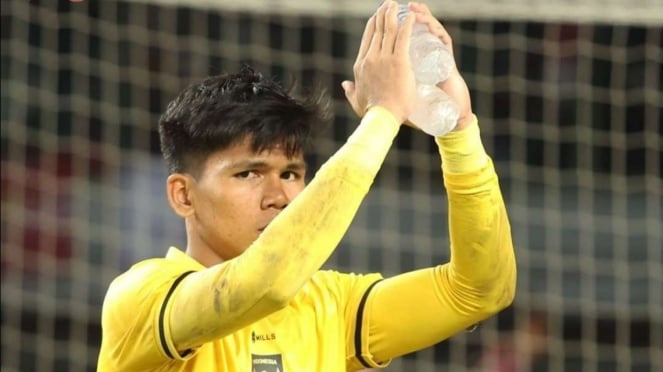 Kiper Timnas Indonesia U-19, Cahya Supriadi. 