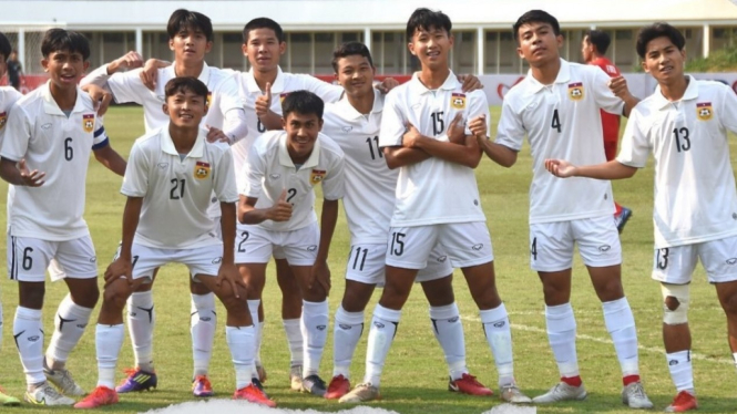 Skuad Timnas Laos U-19 di Piala AFF U-19 2022. 