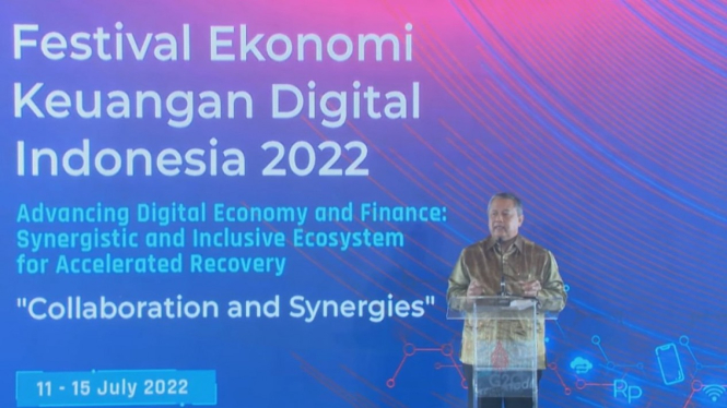 Gubernur Bank Indonesia Perry Warjiyo di acara Festival Ekonomi Keuangan Digital Indonesia 2022 - Side Events G20 - di Bali, 11 Juli 2022