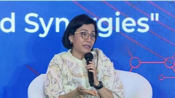 Menteri Keuangan, Sri Mulyani di Bali.