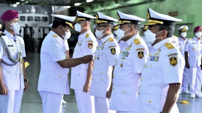 VIVA Militer: Wakasal Laksdya Ahmadi Heri pimpin Sertijab 2 Pati TNI AL