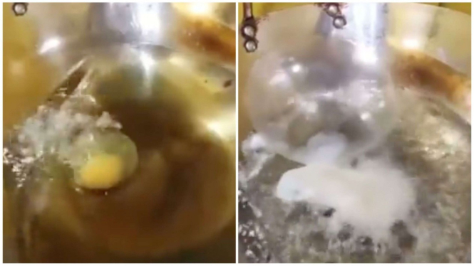 goreng telur, netizen salfok dengan takaran minyak yang digunakan