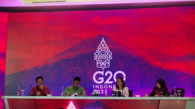 Direktur Utama PT SMI Edwin Syahruzad dalam Taklimat Media Kemenkeu di Bali International Convention Center, Rabu 13 Juli 2022.