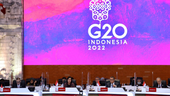 Menteri Keuangan RI Sri Mulyani Indrawati di pertemuan FMCBG G20.