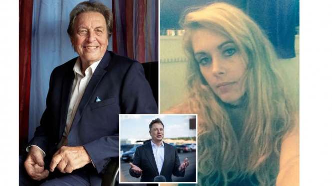 Errol Musk (kiri) dan  Jana Bezuidenhout.