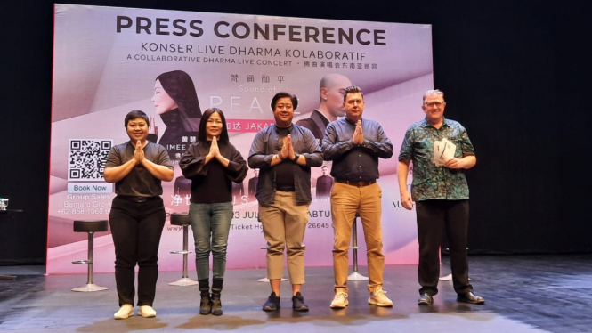 Konferensi pers Konser Imee Ooi & Biksu Kanho Yakushiji. 