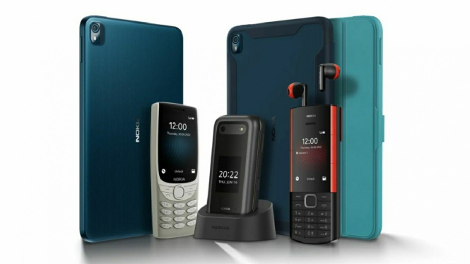 Nokia 8210, Nokia 2660 Flip, dan Nokia 5710 XA.