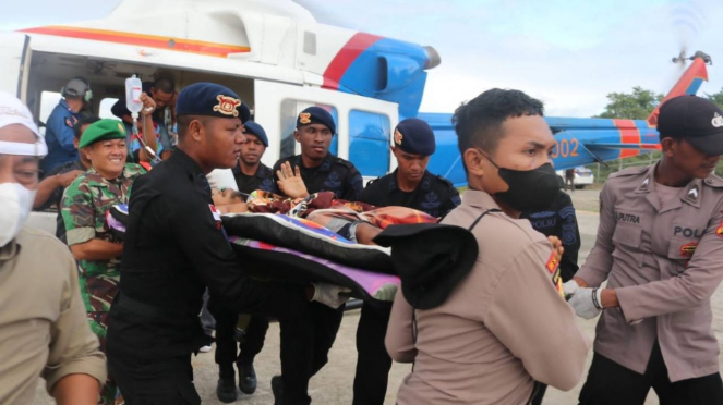 Korban kebruralan KKB Papua dievakuasi ke Timika.