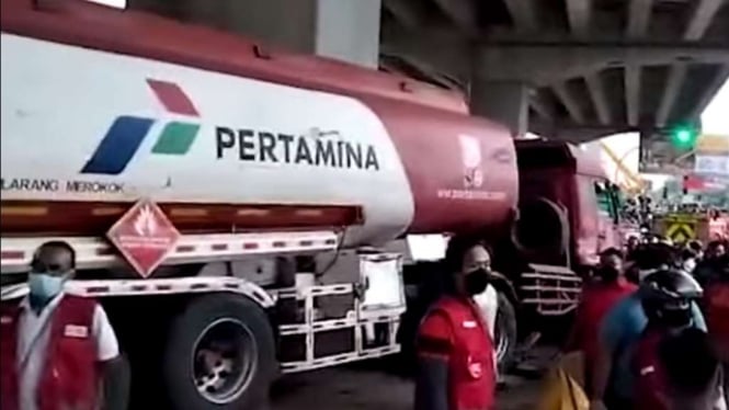 Kecelakaan Maut Truk Pertamina. Foto ilustrasi.