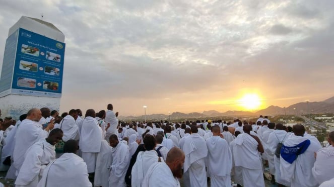 Jabal Rahmah di Arafah saat Wukuf