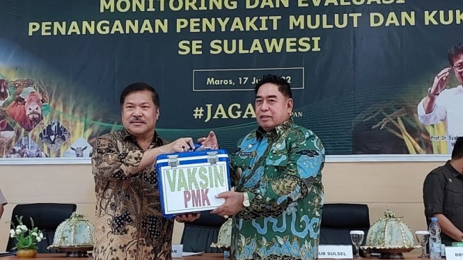 Itjen Kementan melakukan monitoring dan evaluasi  penanganan PMK di wilayah Sulawesi. 