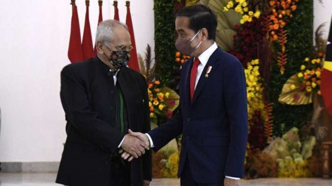 Presiden Joko Widodo bertemu Presiden Timor Leste José Ramos Horta.
