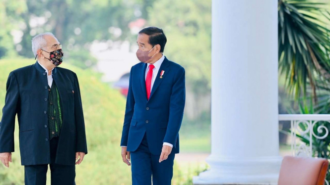 Presiden Joko Widodo dan Presiden Timor Leste Jose Ramos Horta di Istana Bogor