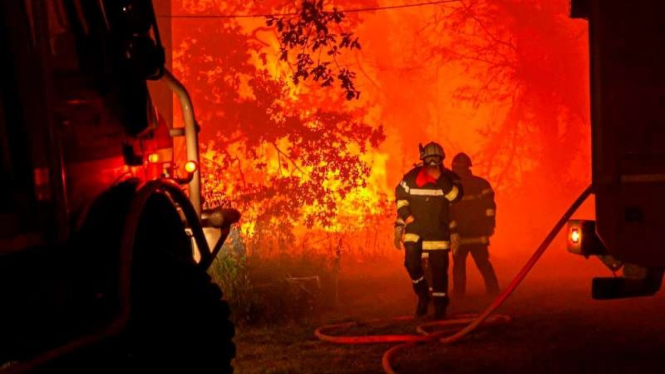 Kebakaran hutan mengerikan di wilayah Gironde, Prancis, Juli 2022