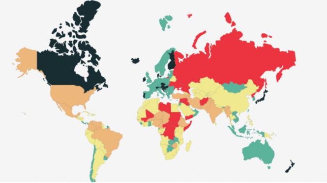 Riset negara paling damai di dunia oleh Institute fo Economics and Peace (IEP) 