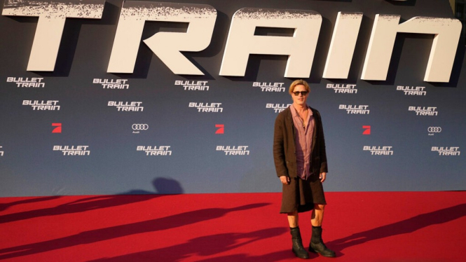 Brad Pitt di premier Bullet Train di Jerman.