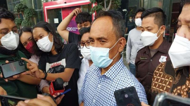 Ketua Badan Pemenangan Pemilu Partai Demokrat Andi Arief usai diperiksa KPK
