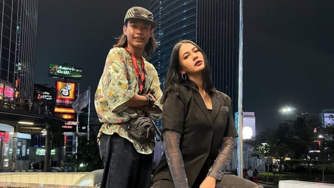 Paula Verhoeven ambil bagian dalam gelaran Citayam Fashion Week bersama Bonge