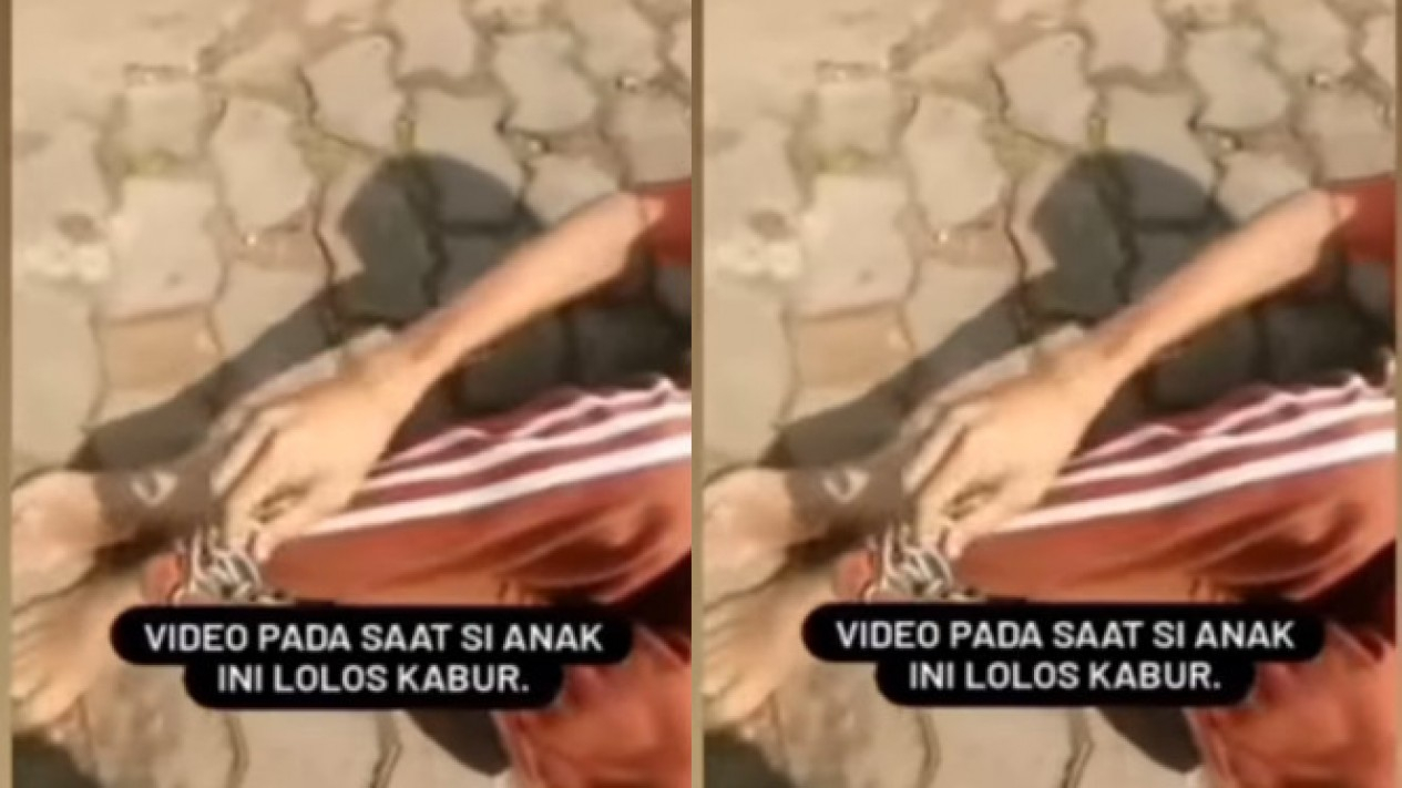 Foto Viral Video Anak Dirantai Ayah Kandung dan Ibu Tiri