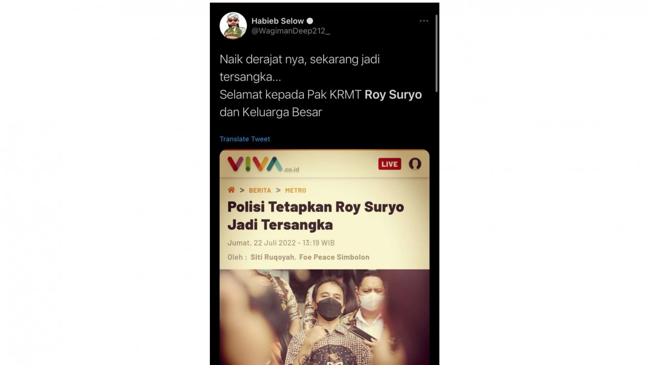 Foto Jadi Tersangka, Roy Suryo Trending Di Twitter | Halaman 3