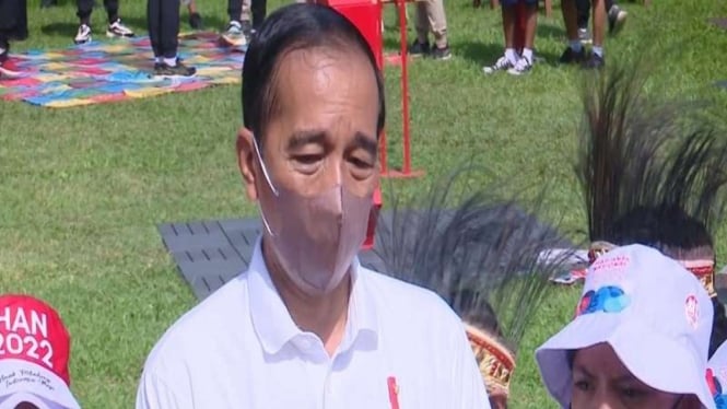 Presiden Jokowi memperingati hari anak nasional di Kebun Raya Bogor.