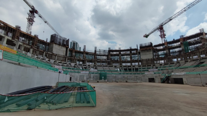 Pembangunan Indonesia Arena di kawasan Gelora Bung Karno