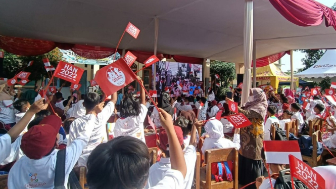 Siswa di Bantargebang rayakan Hari Anak Nasional 2022.
