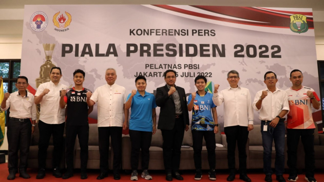 Konferensi pers PP PBSI gelar Piala Presiden 2022
